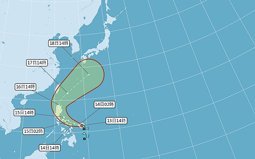 今年首颱「黃蜂」持續增強中！氣象局：週末最接近台灣