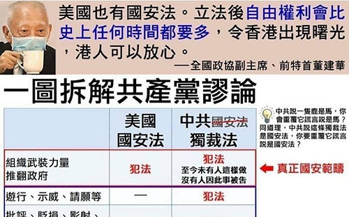 美國也有《國安法》免驚？ 王定宇用一張圖狠打臉中國謬論