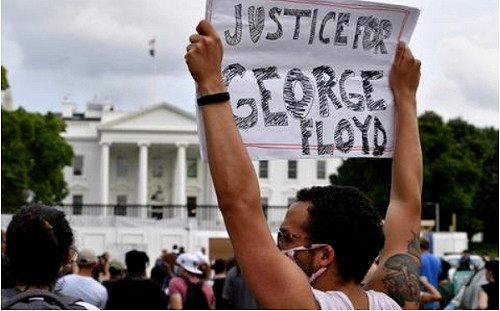 (影) 美種族歧視示威抗議蔓延華盛頓  白宮一度緊急封鎖