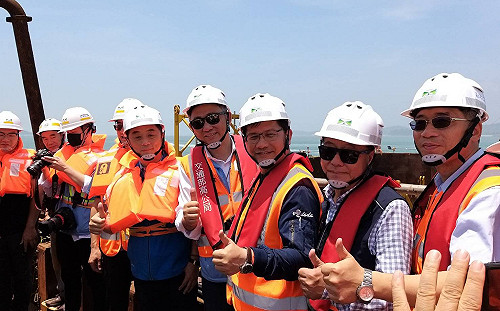 視察金門大橋！林佳龍：台灣橋梁工程的重大突破
