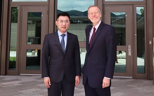 回訪AIT酈英傑 江啟臣：強化政黨外交 持續支持台美關係