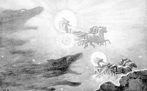 日食傳說　北歐神話也有「天狗食日」