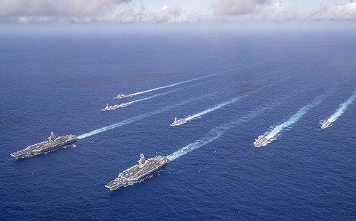 強調印太存在 美日法德英5國史上首次聯合軍演 假想敵當然是......