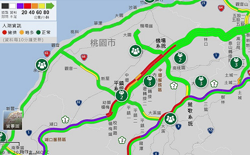 端午連假首日塞塞塞  國道一早南下路段多處紫爆