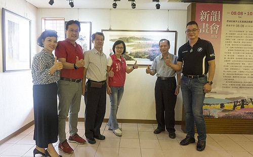 「創意藝廊」新韻畫會聯展開幕  董事長蕭清杰：萬和宮是大家的園地