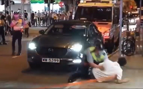 港泛民議員遭跟蹤車輛碰撞  譴責警方縱放嫌犯