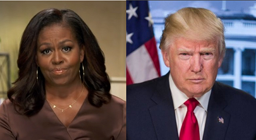 遭蜜雪兒批不適任  川普怒發推文反擊連歐巴馬一起罵