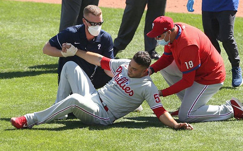 MLB／168公里強襲球直擊下體　費城人投手竟先刺殺打者(影)