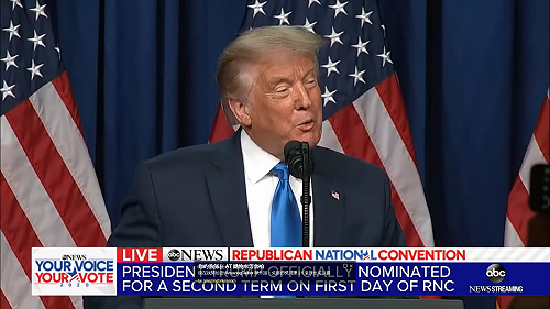 共和黨家就是川普家! 全代會川普全家上台 致詞時間超過一半以上