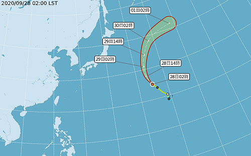 鯨魚颱風成形遠台灣 基隆北海岸 北市山區大雨特報