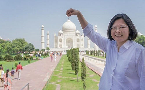 蔡英文曬泰姬瑪哈陵美照喊「Namaste」印度網友盛讚：偉大的領袖