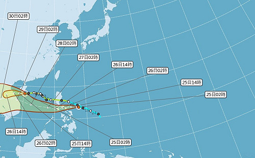 輕颱「莫拉菲」凌晨生成！ 周三、四將為台灣帶來水氣
