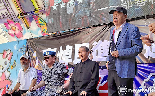 親藍、統派合體挺《中天》 「白狼」張安樂、老藝人都到場