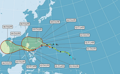 今中南部日夜溫差大 輕颱閃電路徑周二關鍵