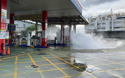 土城中油加氣站瓦斯大量洩漏 消防局：狀況已排除