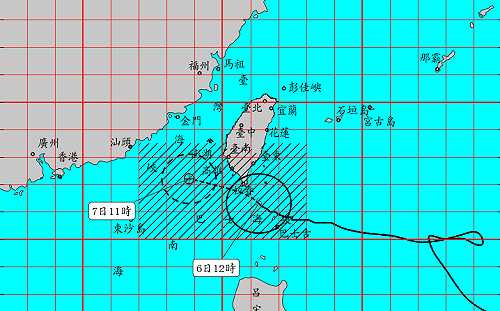 閃電颱風暴風圈觸及鵝鑾鼻！  氣象局：越晚雨越大
