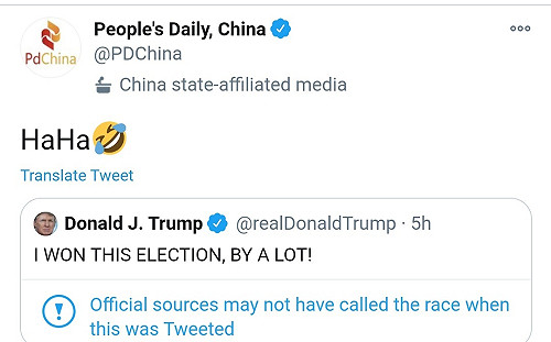 禁止人民翻牆 中國官媒卻自己轉推酸川普:HaHa