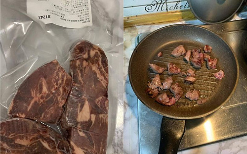 男煎牛排翻面全碎掉！老饕秒揭真相