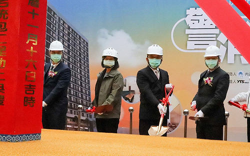 全國第一座警消社宅正式動工 蔡、蘇、侯難得同框
