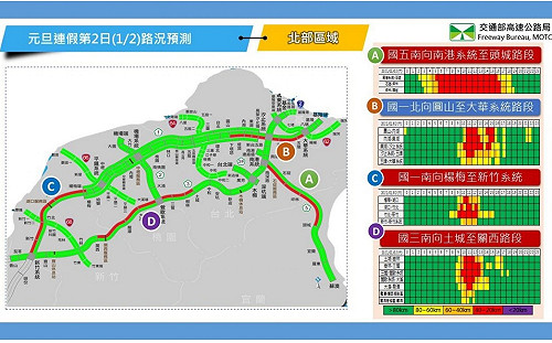 元旦連假第2天 國道15地雷路段遍地開花