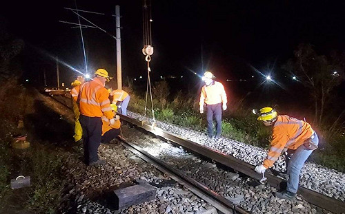 寒流裂軌抽換完成 台鐵池上-富里恢復正常行駛