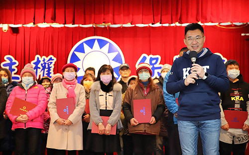 江啟臣赴桃園黨部洩困境 籲踴躍連署「不讓民進黨看衰」