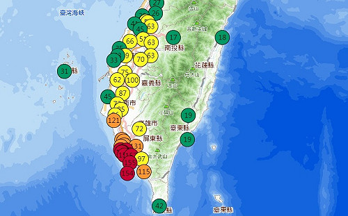 今上午高雄空品紅色警示 民眾應減少戶外活動