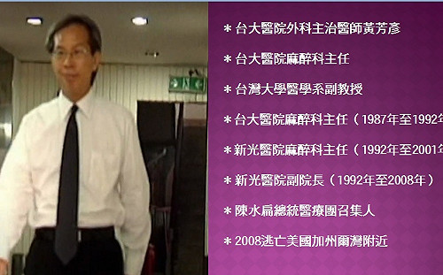 小檔案》「前總統陳水扁」醫療團召集人黃芳彥