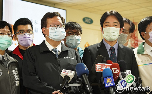 與鄭文燦看防疫被問「是競爭對手?」 賴清德:劃錯重點