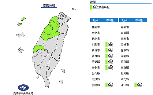 好天氣剩今明2天 7縣市濃霧特報用路人小心