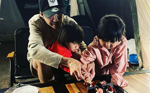 江宏傑帶兒女露營慶生 三缺一不見福原愛