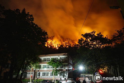 現場直擊》南投魚池火燒山 魚池國中岌岌可危