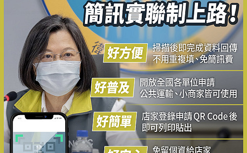 簡訊實聯制上路 蔡英文臉書推廣：好方便、好簡單