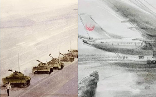 同為守護生命！謝長廷PO兩張「六四」對比畫  逾3萬人感動按讚