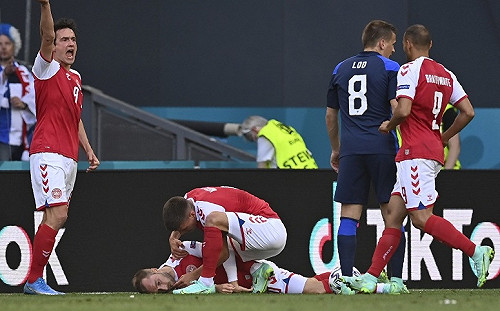 歐國盃》丹麥球星艾瑞克森突昏迷倒地全場震撼 CPR送醫後恢復意識