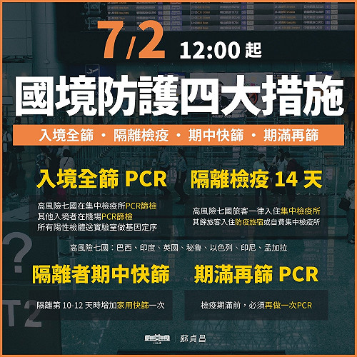 明天中午起入境4大新措施 蘇貞昌臉書一圖讓你看明白！