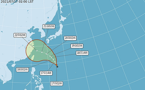 烟花颱風最快今晚成形 下周二起北台灣明顯降雨