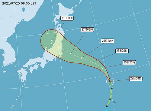 颱風尼伯特恐影響東奧 最快27日登陸日本