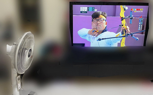 韓國選手射箭就搬出電風扇吹！ 「眼球中央電視台」成員媽媽這樣追奧運轉播