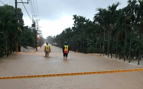 道路淹水、路樹電桿倒塌  屏縣府災害應變中心二級開設