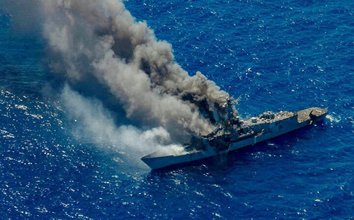 (影)美軍「LSE 2021」擊沉靶艦影片震撼曝光 驗證遠端、多平台聯合攻擊