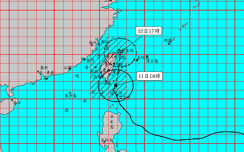 中颱璨樹暴風圈籠罩東南部！氣象局：越晚風雨越大