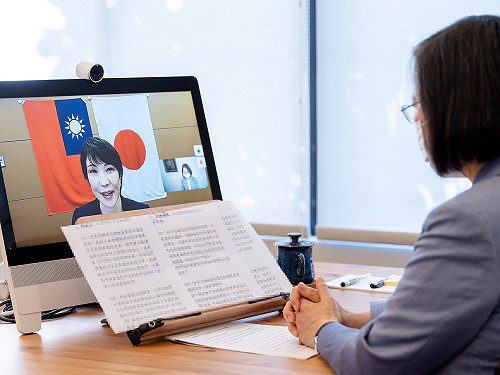 日自民黨總裁將投票 蔡英文與挺台眾議員高市早苗視訊