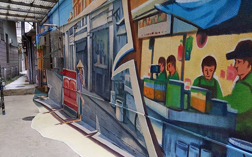 新北結合污水工程打造彩繪　永和重現「雙和八景」