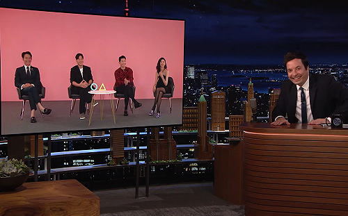 (影)《魷魚遊戲》4人登美國脫口秀！朴海秀曝兒子是「魷魚寶寶」