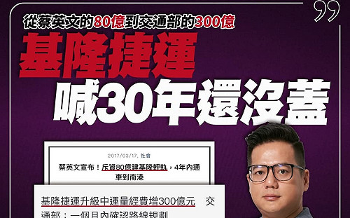 基隆捷運喊30年未蓋 邱臣遠轟林右昌：選前騙票、選後跳票