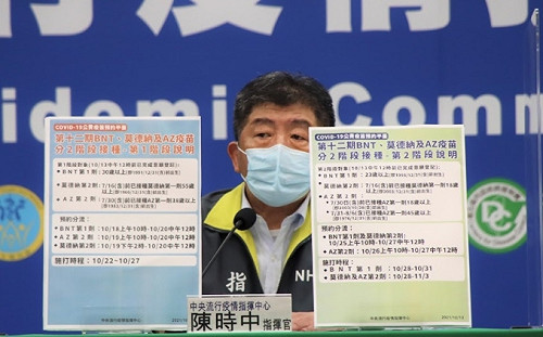 武漢肺炎》第12期疫苗提供AZ、莫德納、BNT分流預約！陳時中：BNT第一劑12歲以上全年齡開放
