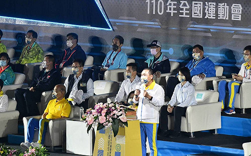 110全運會於新北新莊體育館開幕 盧彥勳、羅嘉翎點燃聖火