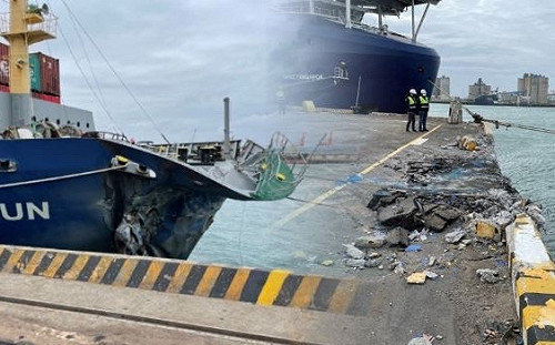 新加坡籍貨輪撞壞台中港碼頭！港務公司將索賠