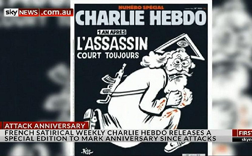 《查理周刊》恐攻1周年  出特刊譴責刺客